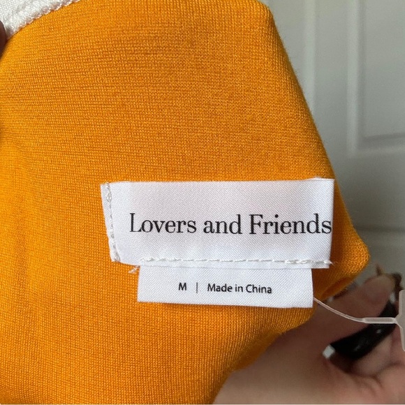 LOVERS AND FRIENDS YELLOW MINI HALTER DRESS NWOT MEDIUM - Picture 3 of 4